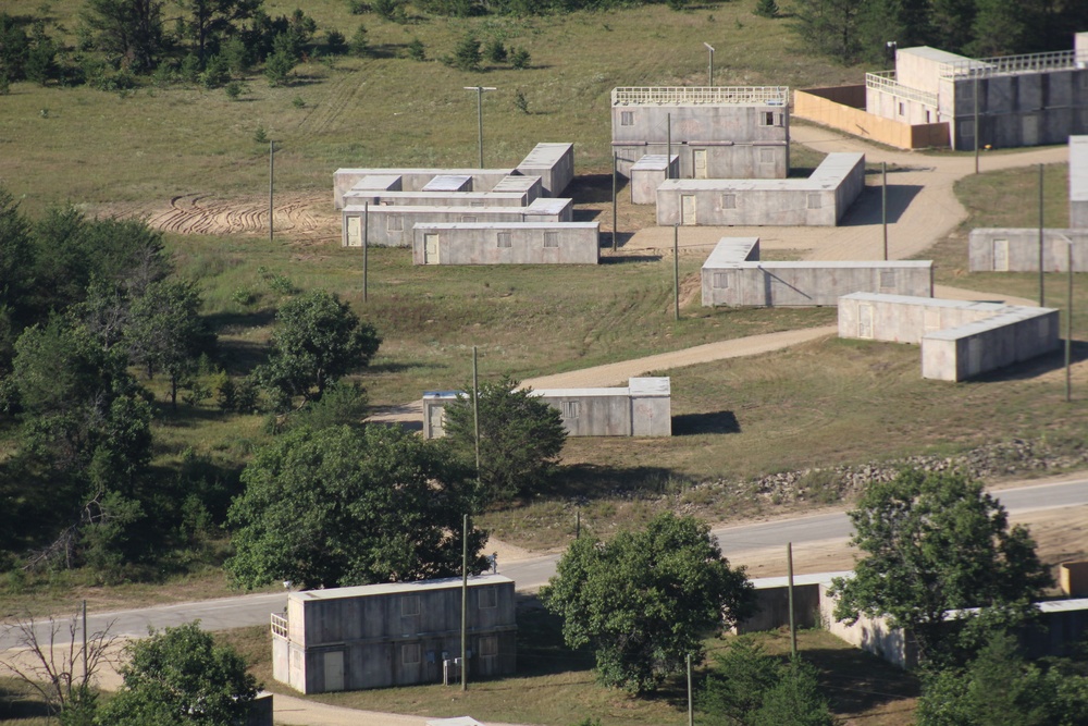 Aerial views of Fort McCoy training areas