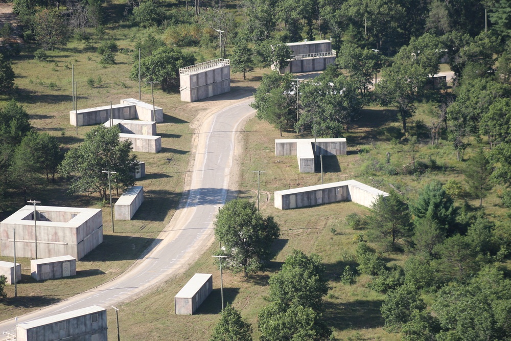 Aerial views of Fort McCoy training areas