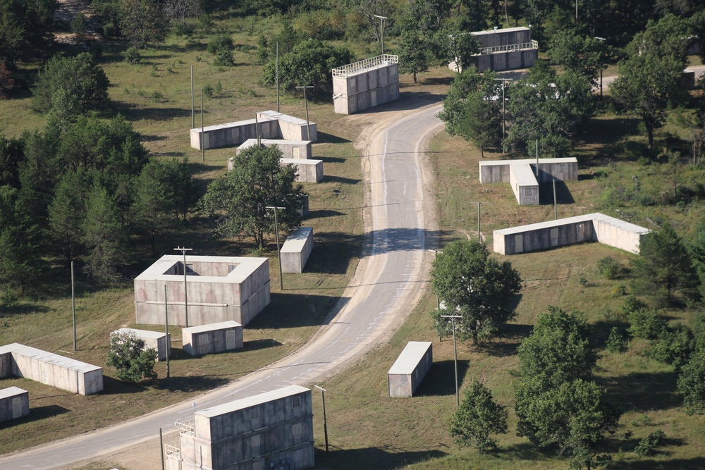 Aerial views of Fort McCoy training areas