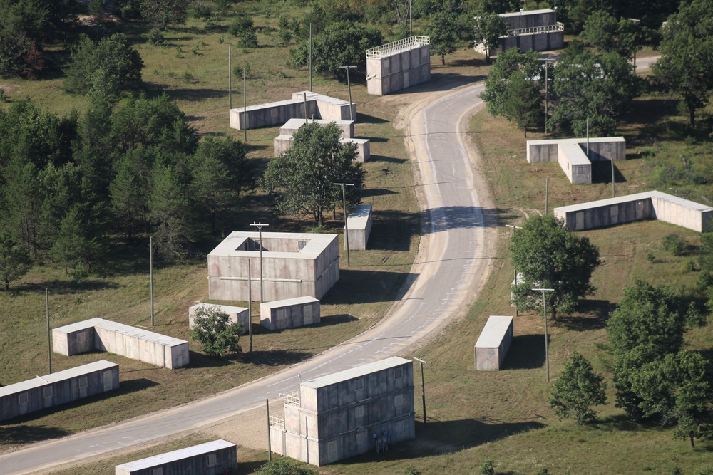 Aerial views of Fort McCoy training areas