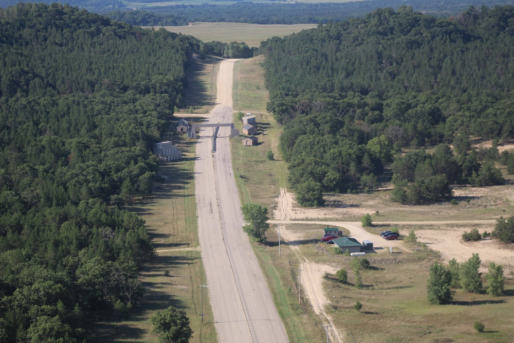 Aerial views of Fort McCoy training areas