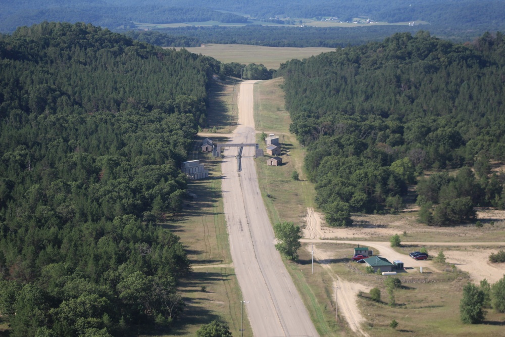 Aerial views of Fort McCoy training areas