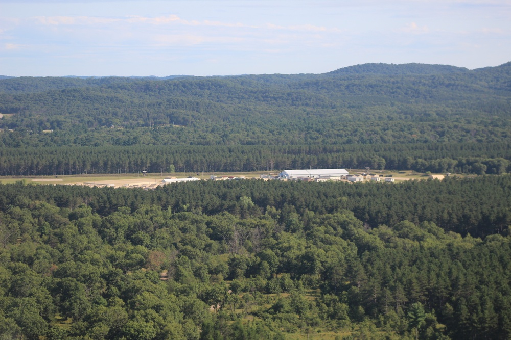 Aerial views of Fort McCoy training areas