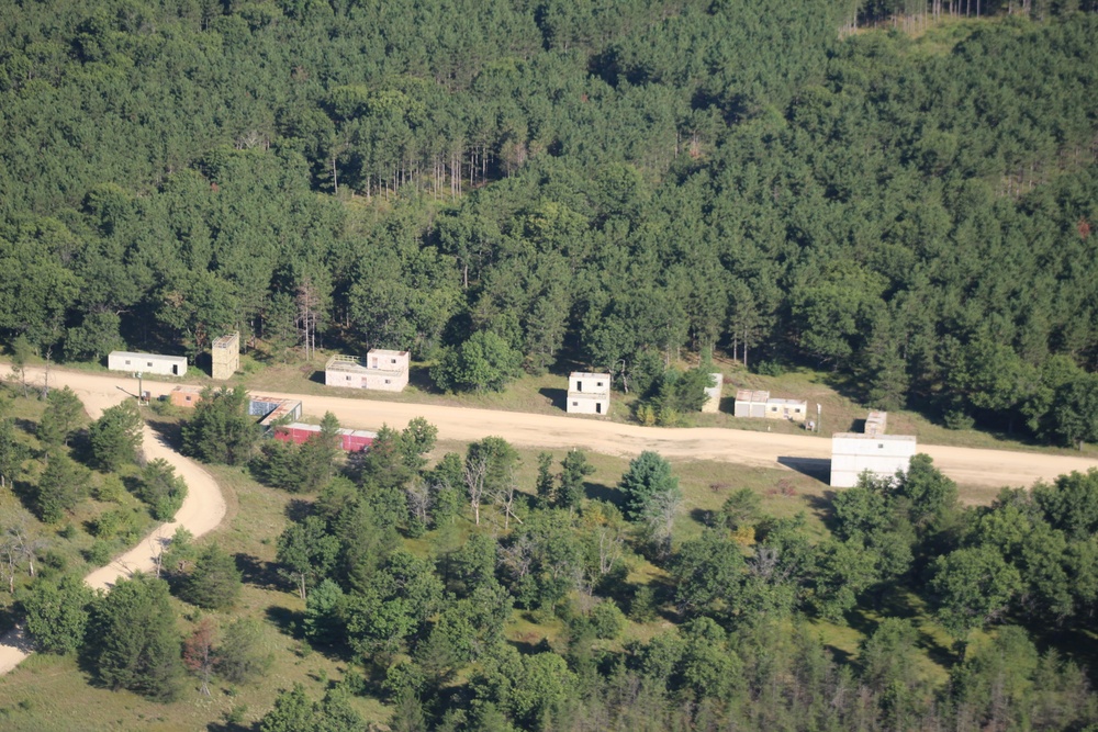 Aerial views of Fort McCoy training areas