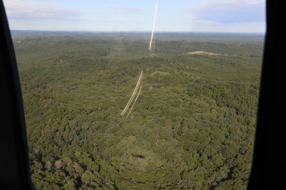 Aerial views of Fort McCoy training areas