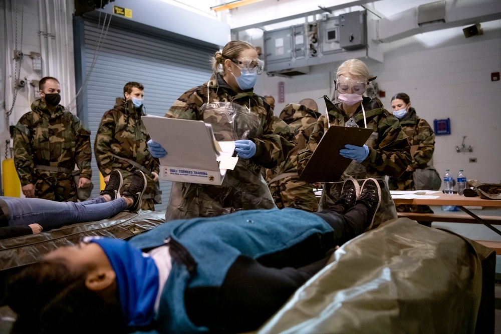 110th Force Support Members Simulate Mortuary Affairs