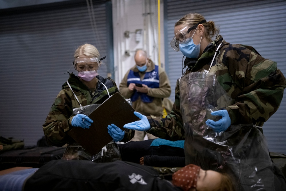 110th Force Support Members Simulate Mortuary Affairs