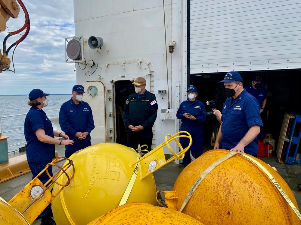 U.S. Coast Guard, U.S. Navy admirals visit USCGC Healy (WAGB 20)