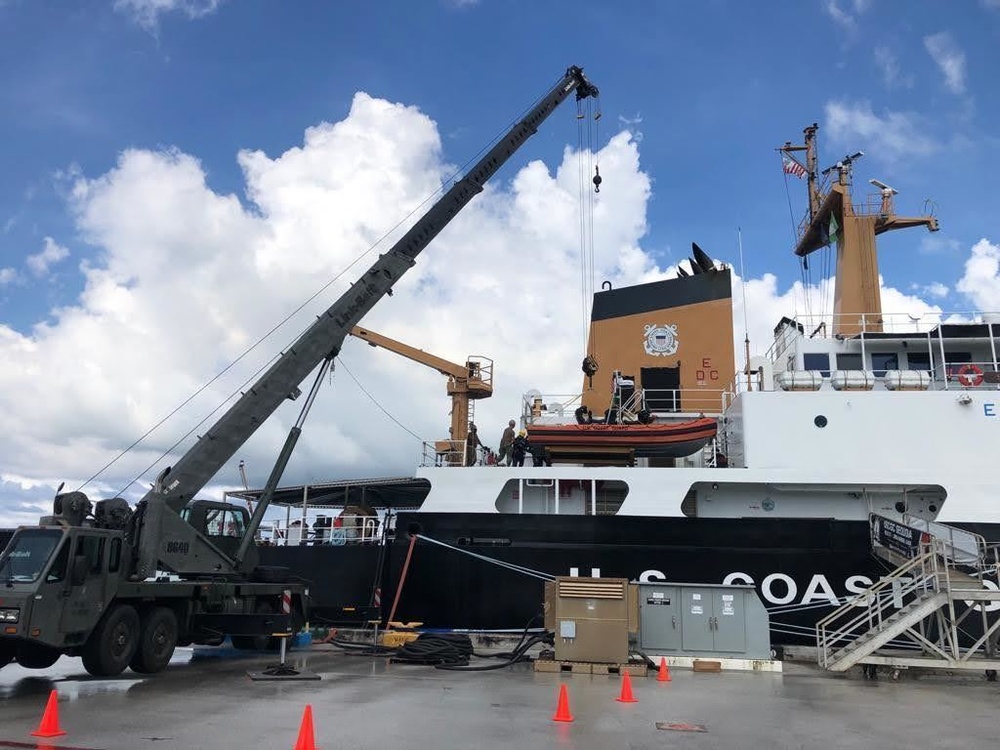 NMCB 1 Provides Crane Support to MPSRON 3 in Guam