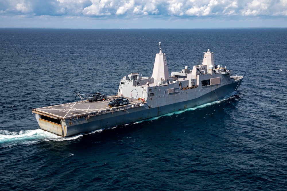 USS Arlington in the Atlantic Ocean
