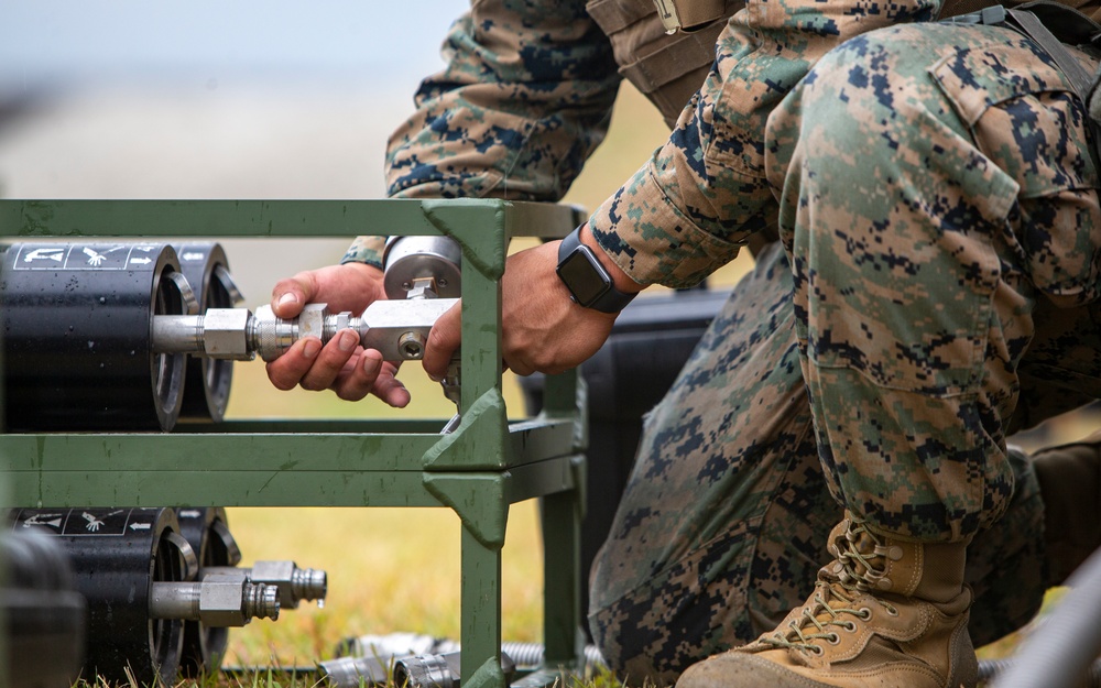 Exercise Active Shield 2021: Marine Wing Support Squadron 171 conducts water purification operations