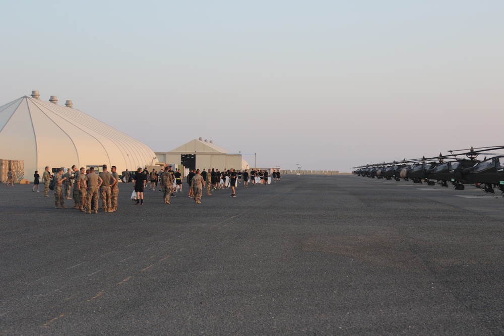 Task Force Phoenix FOD walk at Camp Buehring, Kuwait
