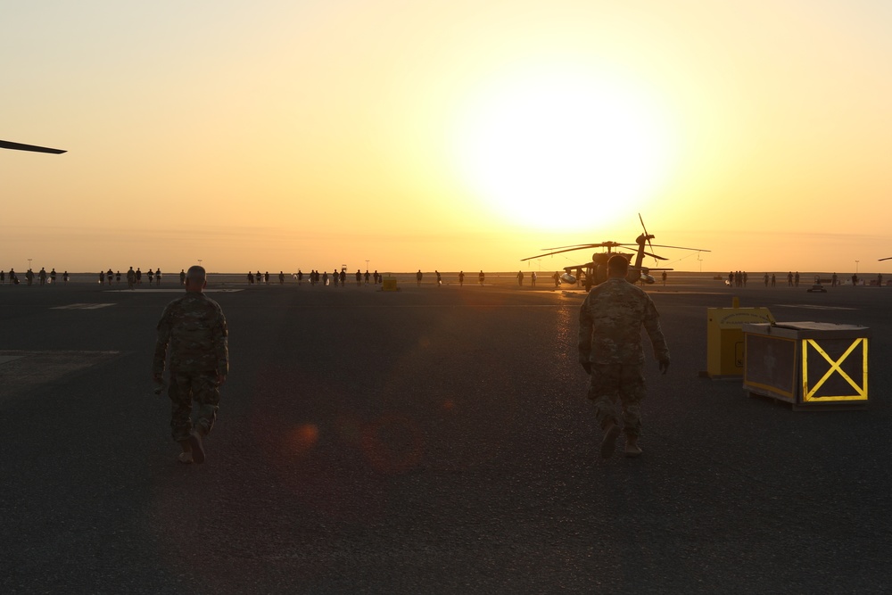Task Force Phoenix FOD walk at Camp Buehring, Kuwait