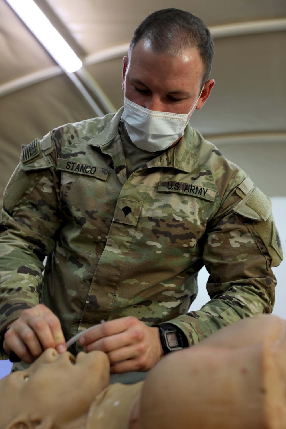 Medics with Task Force Sovereign provide Tactical Combat Casualty Care class to Soldiers at Camp Buehring