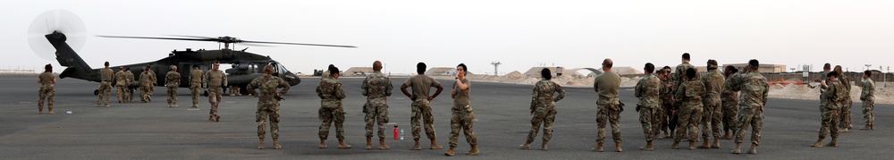 Task Force Raptor medics conduct hot/cold load training to Airmen at Camp Ali Al Salem