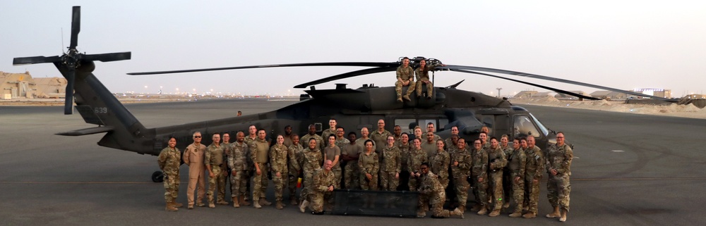 Task Force Raptor medics conduct hot/cold load training to Airmen at Camp Ali Al Salem
