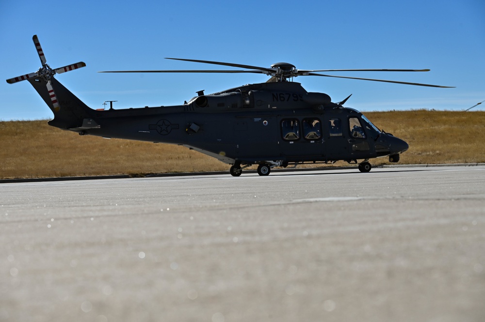 MH-139 Grey Wolf visits 1st missile base