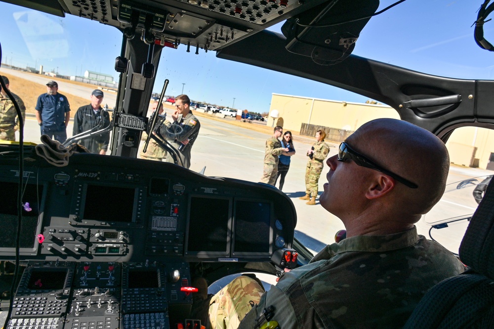 MH-139 Grey Wolf visits 1st missile base