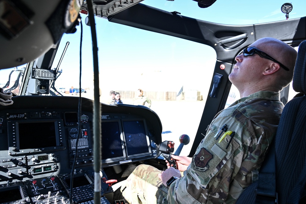 MH-139 Grey Wolf visits 1st missile base