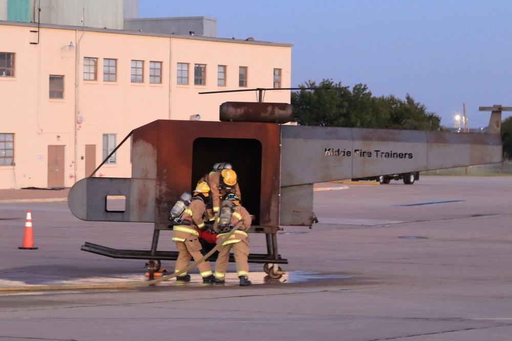 Fort Sill firefighters practice aircrew evacuation