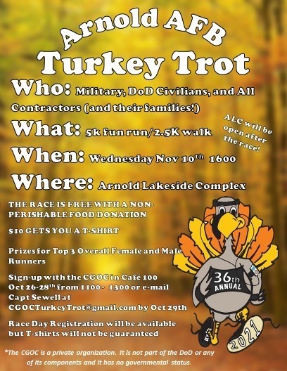 AEDC Turkey Trot again on pre-Thanksgiving menu for runners and their families