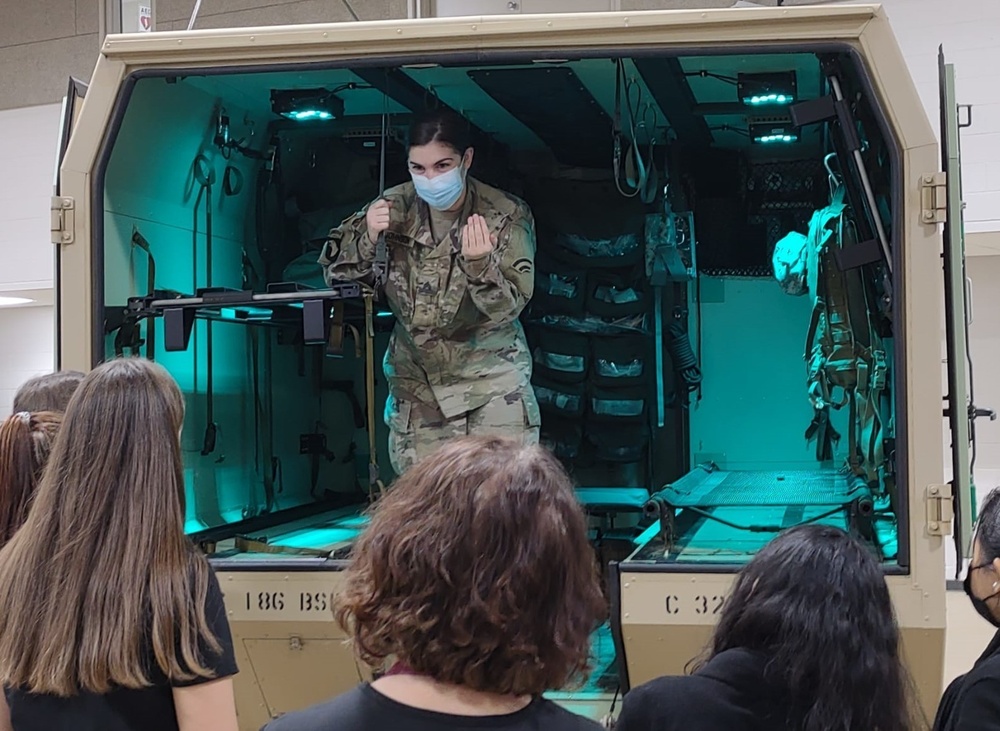 Vermont Guard medics host Essex Center health profession students