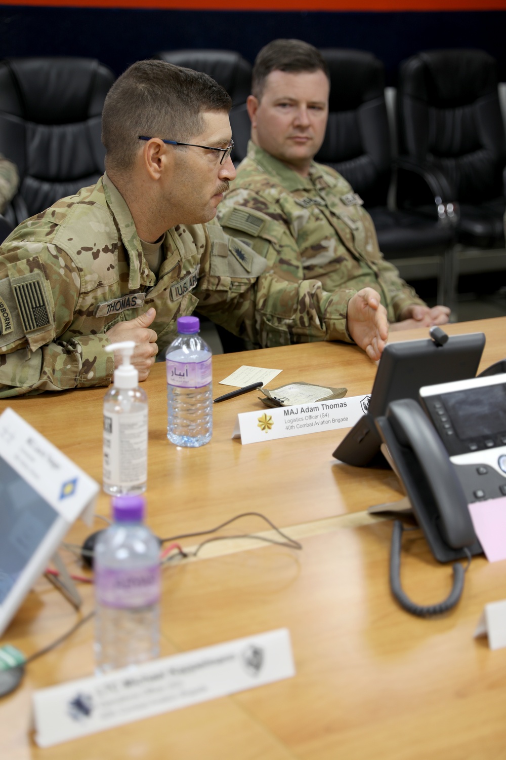 Maj. Gen. Laura Yeager provides mentorship training via Video Teleconference to Task Force Phoenix Soldiers during deployment