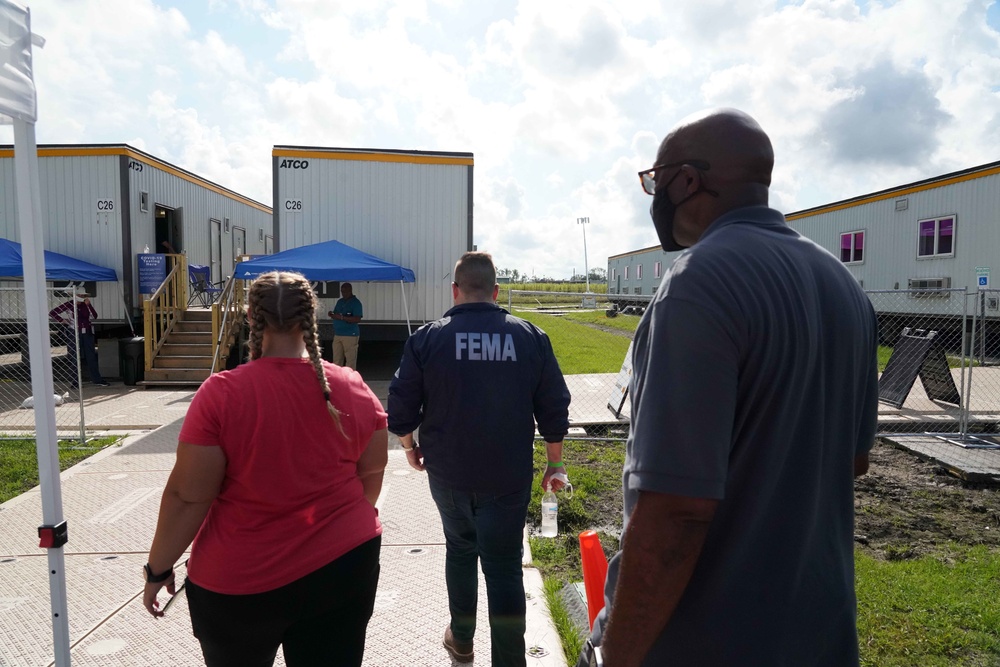 Hurricane Ida: Director of External Affairs and Communications  Visits FEMA Responder Lodging