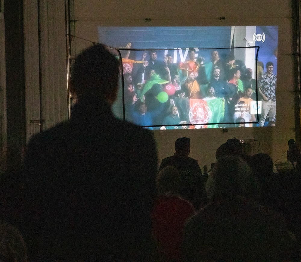 Afghan Evacuees Watch Cricket World Cup Match