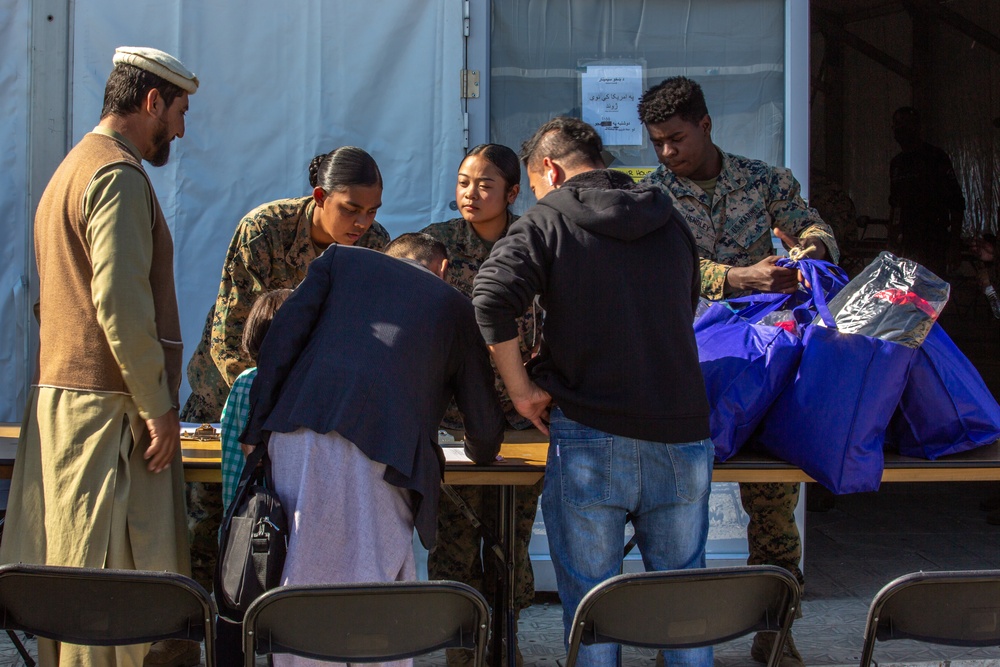 Task Force Pickett Distributes Cold Weather Gear to Afghan Guests