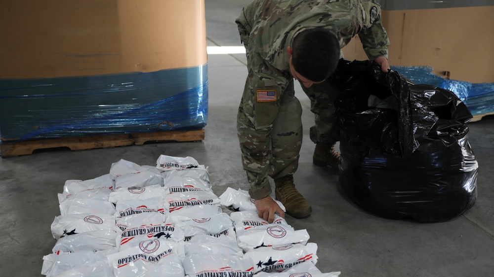 Task Force McCoy Soldiers Receive Care Packages from Operation Gratitude