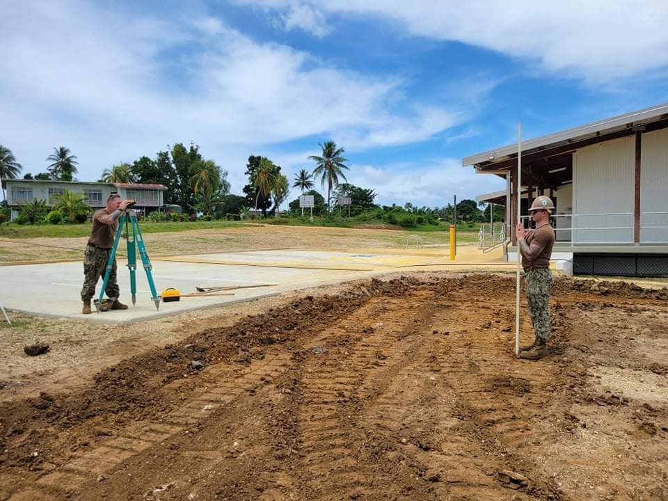 US Navy Seabees assigned to NMCB-5 support the PNG Defence Force