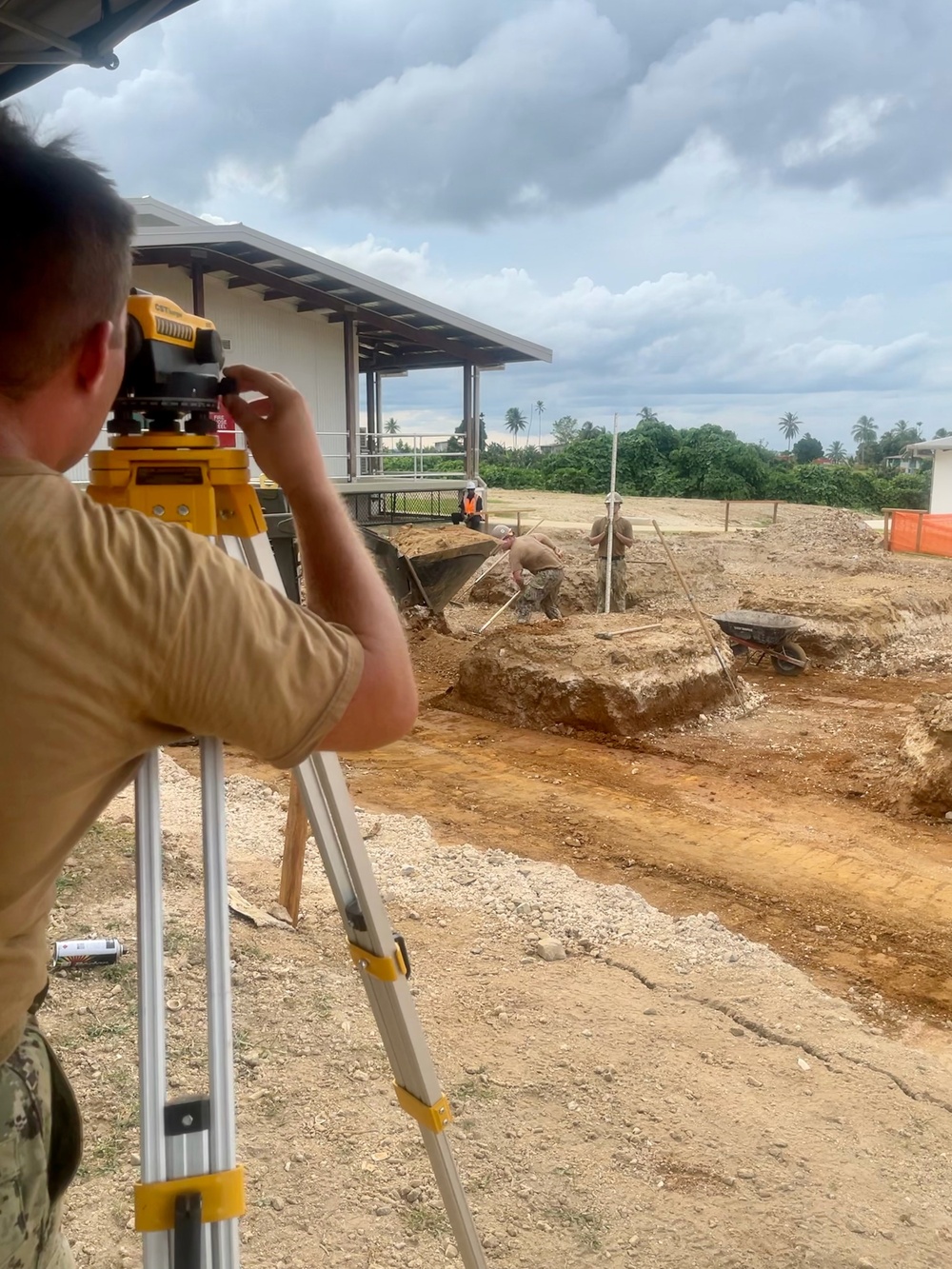 US Navy Seabees assigned to NMCB-5 support the PNG Defence Force