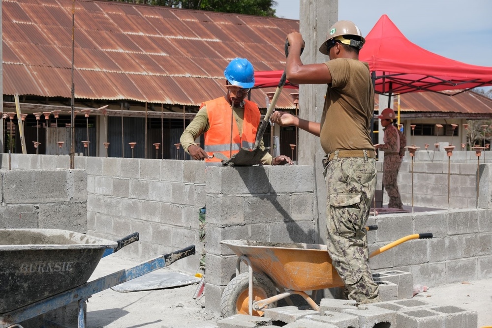 DVIDS - Images - US Navy Seabees assigned to NMCB-5 build a four-room ...