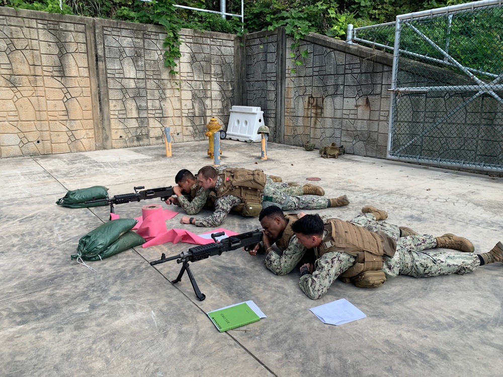 US Navy Seabees with NMCB-5 train on tactics