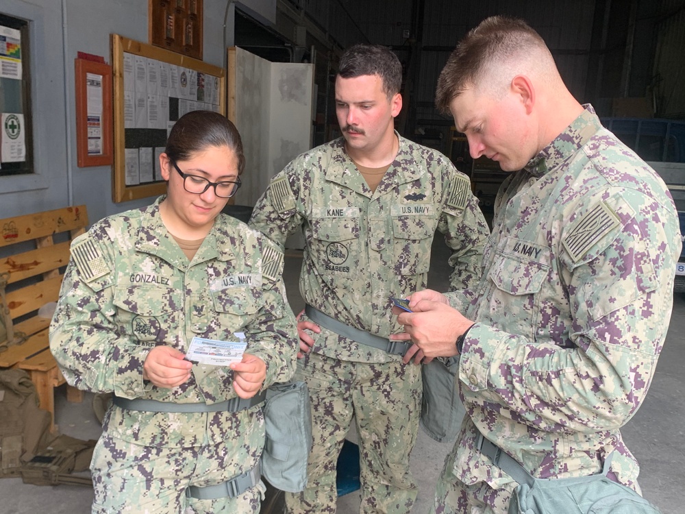 US Navy Seabees with NMCB-5 train on tactics