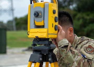 US Navy Seabees with NMCB-5 participate in joint airfield damage repair training