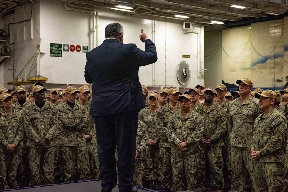 USS Ronald Reagan (CVN 76) Secretary of the Navy Visit