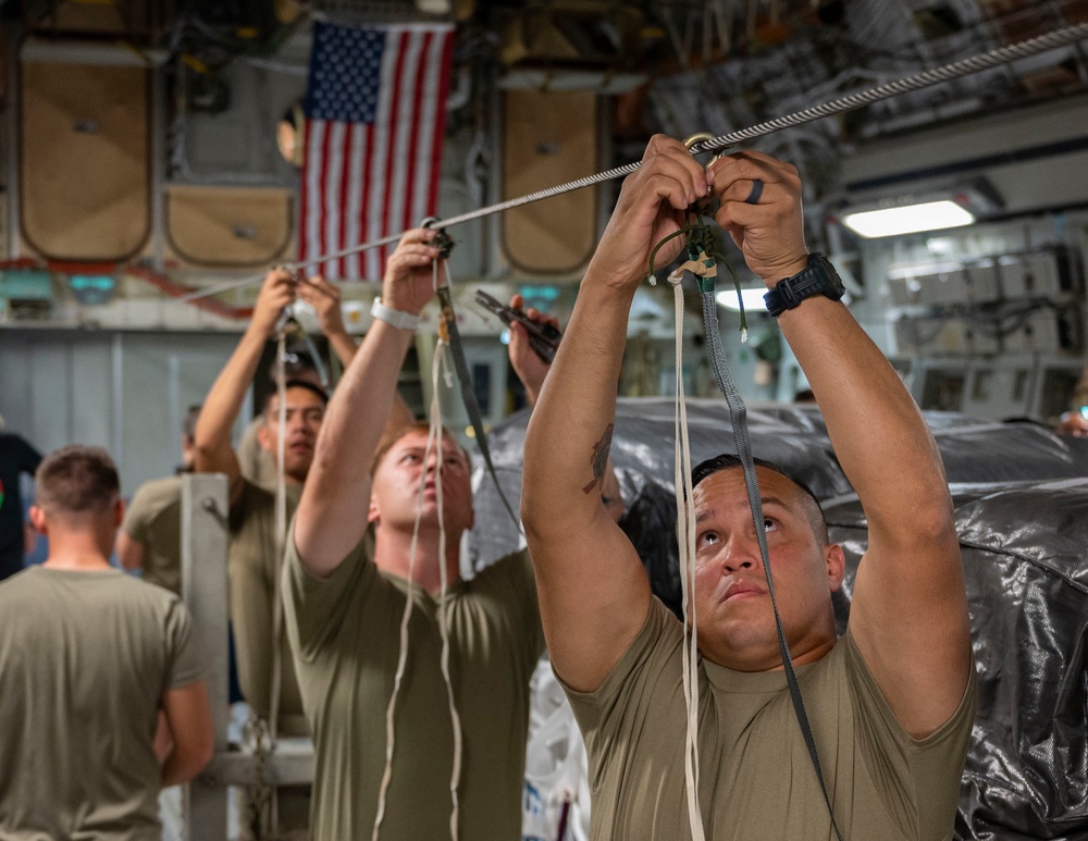 816th EAS conduct nighttime airdrop