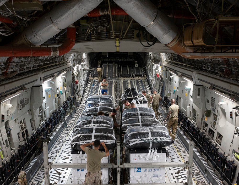 816th EAS conduct nighttime airdrop