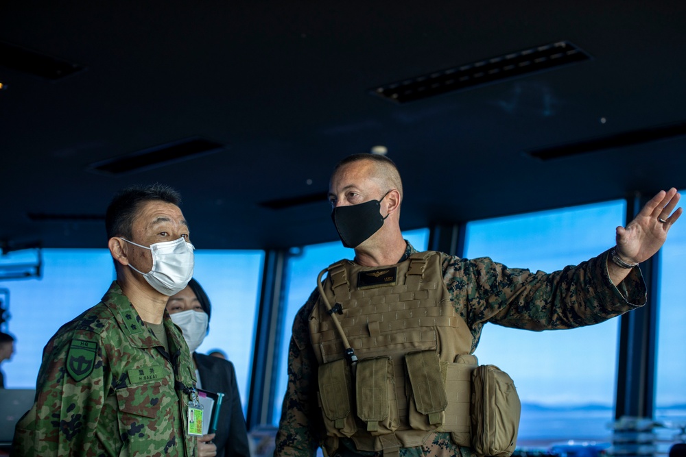 MCAS Iwakuni hosts installation tour for Japan Ground Self-Defense Force Middle Army chief of staff