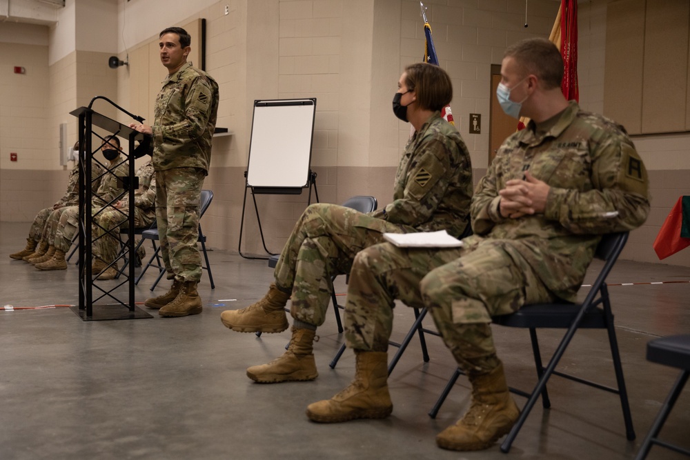 Soldiers from the 3rd Combat Aviation Brigade participate in the St. Andrew’s Career Exploration Day.