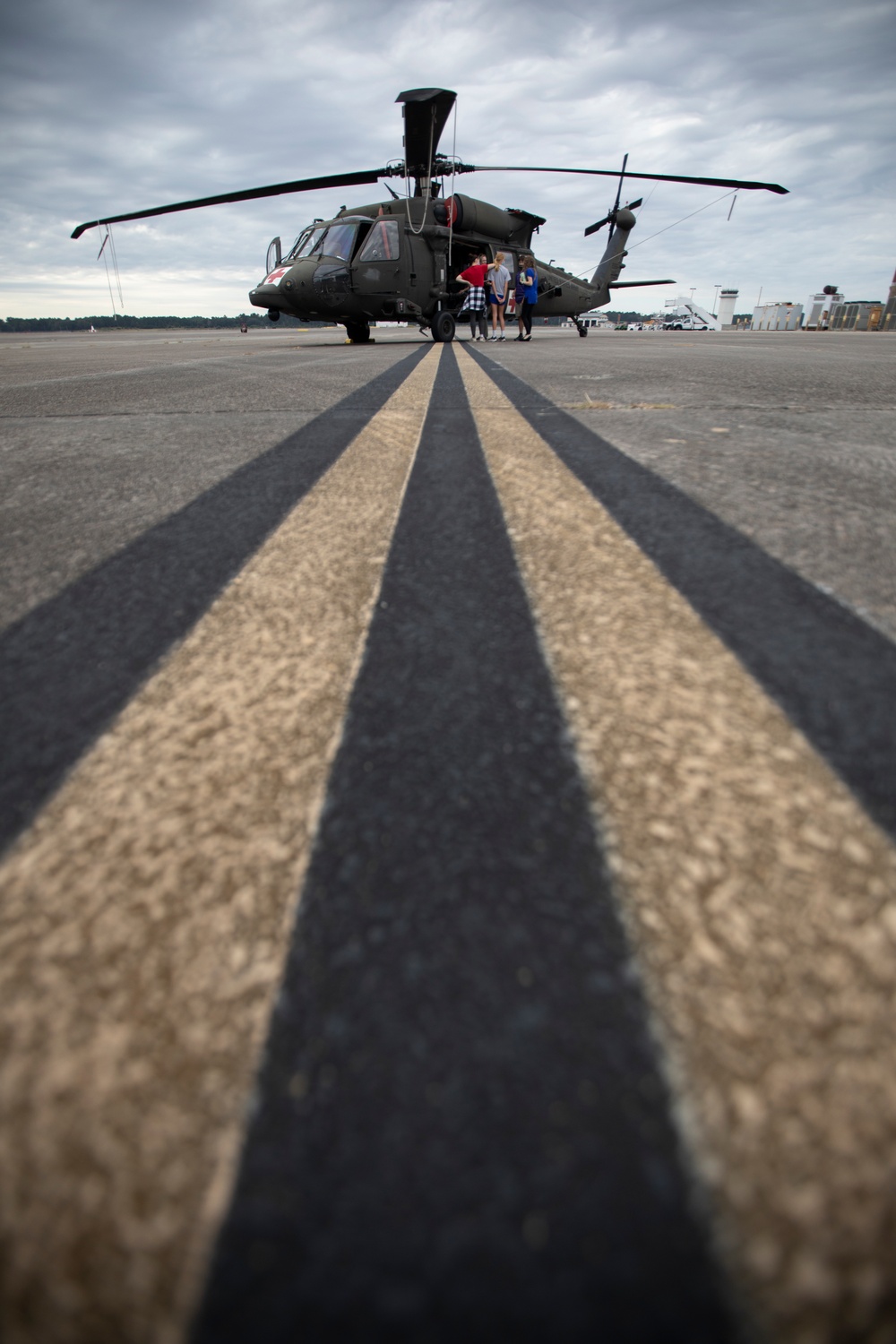 Soldiers from the 3rd Combat Aviation Brigade participate in the St. Andrew’s Career Exploration Day.