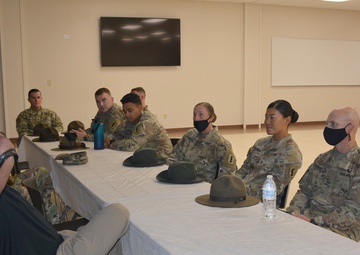 Summer surge subsides for a moment as Medal of Honor recipient meets with 1-19th FA drill sergeants at Fort Sill