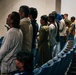 Afghan individuals watch the Cricket World Cup on Fort Pickett
