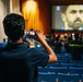 Afghan individuals watch the Cricket World Cup on Fort Pickett