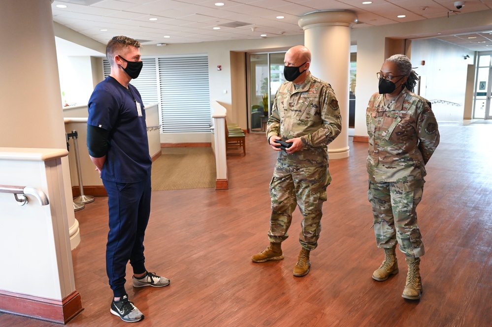 GA ANG Commander Visits Activated Airmen at Memorial Health University Medical Center