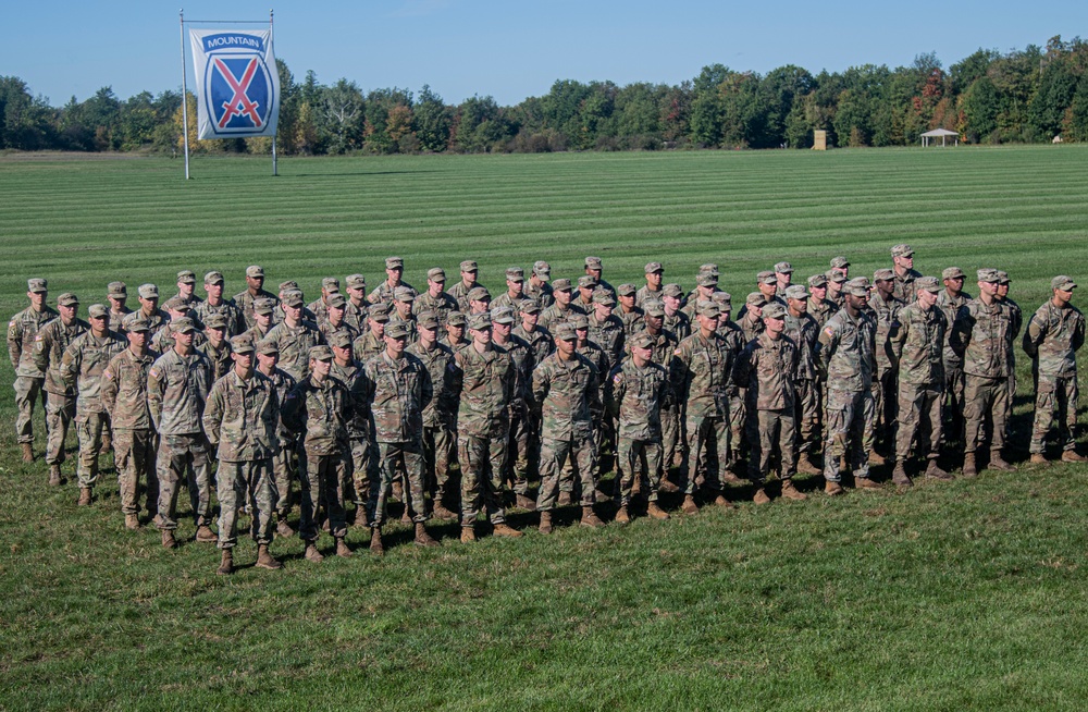 Parade rest at Hays Hall