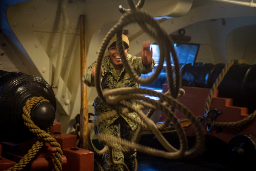 USS Constitution hosts Chief Petty Officer Heritage Weeks