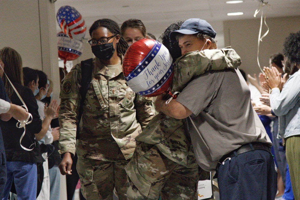 Louisiana hospital says farewell to service members who supported their efforts during COVID crisis